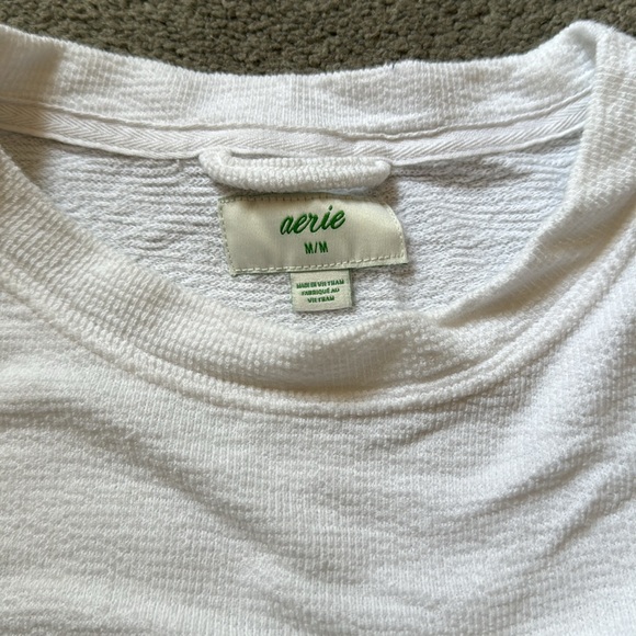 Aerie terry cloth side slit crew neck - Picture 3 of 4